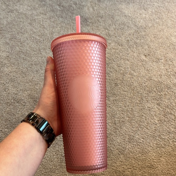 Starbucks 2022 soft touch pink lemonade studded Tumbler 24oz Venti - Picture 2 of 4